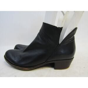 Lucky Brand Womens Sz 6.5 M Black Leather Zip Ankle Fashion Booties Boots
